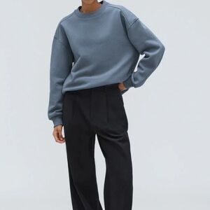 Everlane The Track Oversized Crew Sweatshirt in Faded Blue